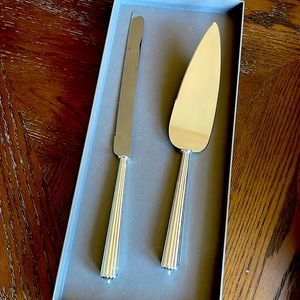 Waterford Monique Lhuillier Wedding Cake Server and Knife set